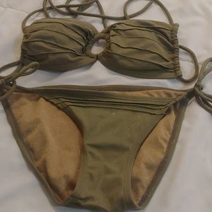Olive green bikini small fully lined